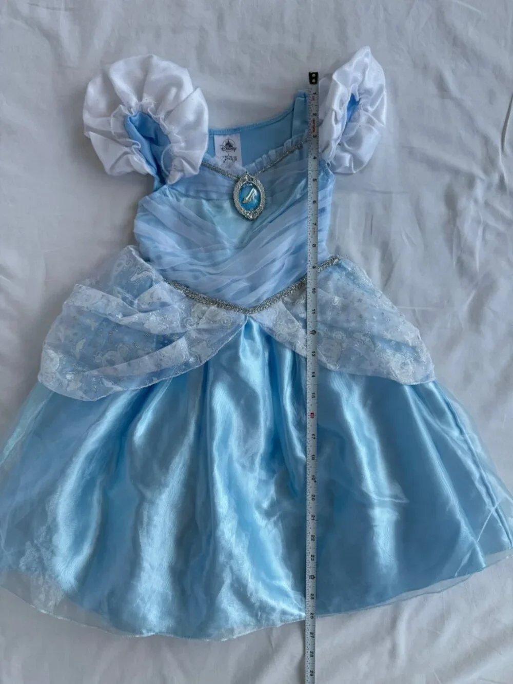 Disney Store Cinderella Princess Costume Dress Size 3 Glass Slipper Brooch